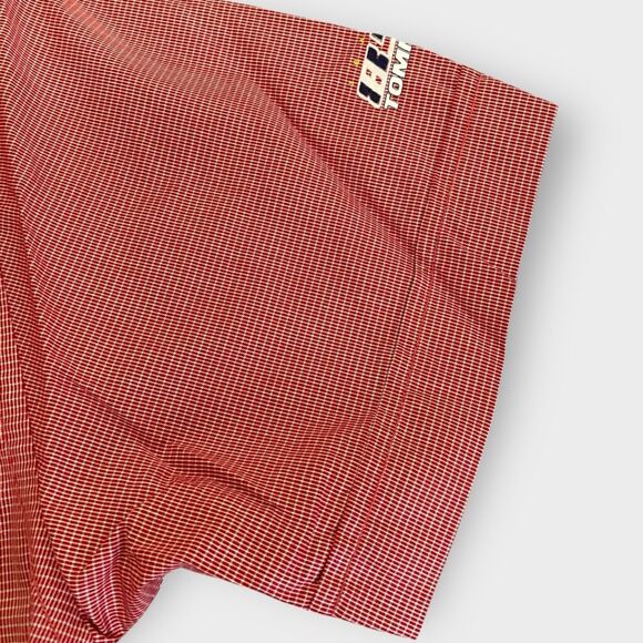 Tommy Jeans Red Checkered Cotton Short Sleeve Button Front Shirt size M - Picture 8 of 10